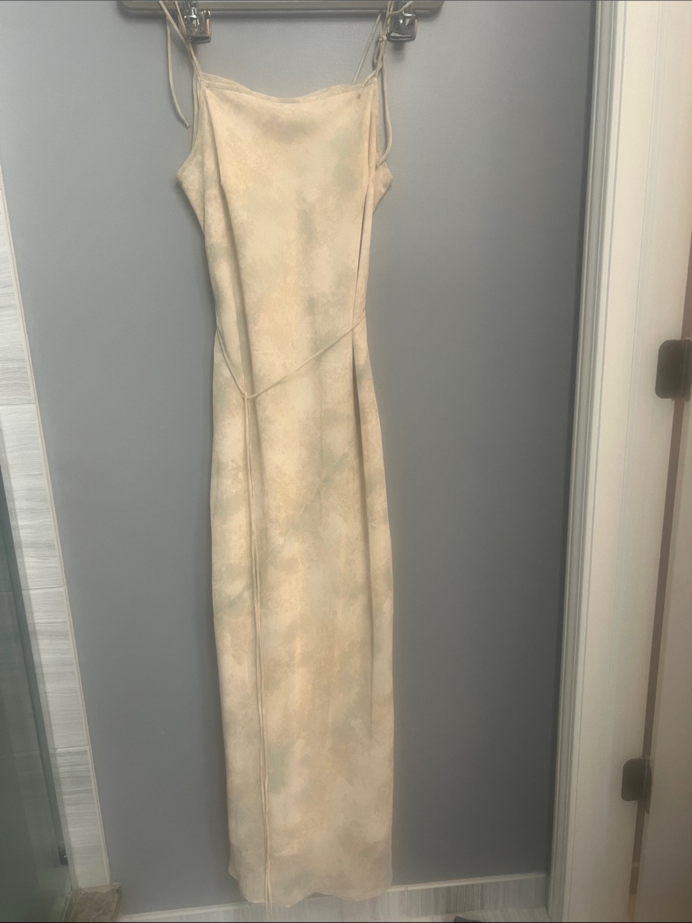 Divided Cream Tie-Dye Slip Maxi Dress